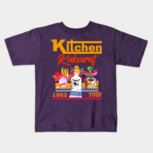 1982 Kitchen Kabaret Tour Kids T-Shirt by DeepDiveThreads